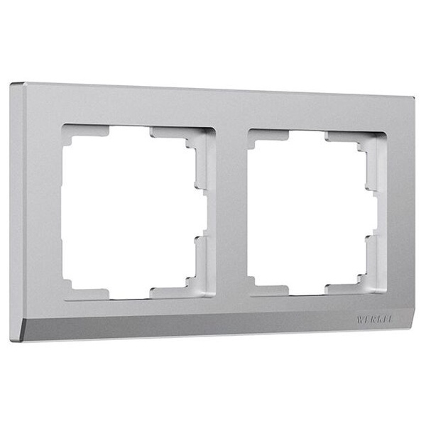 Рамка на 2 поста Werkel Stark серебряный матовый