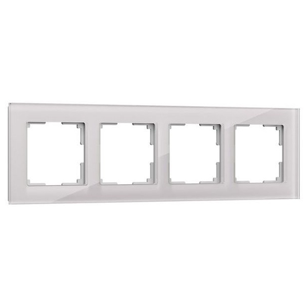 W0041117/ Рамка на 4 поста Werkel Favorit дымчатый,стекло