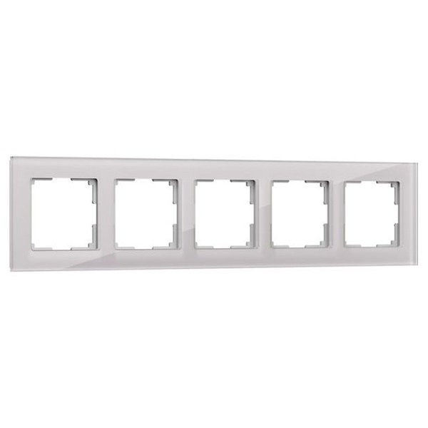 W0051117/ Рамка на 5 постов Werkel Favorit дымчатый,стекло