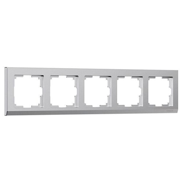 Рамка на 5 постов Werkel Stark серебряный матовый