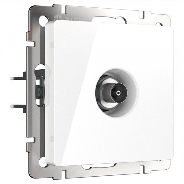 ТВ-розетка проходная Werkel белый