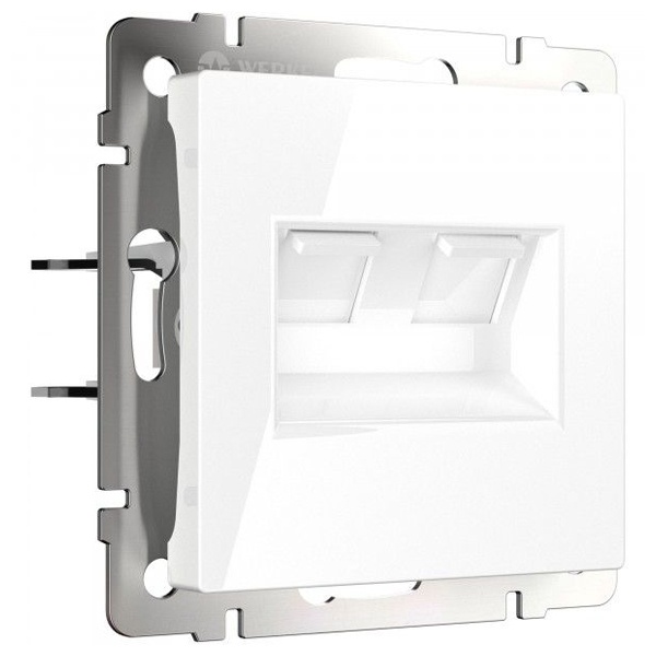 Розетка двойная Ethernet RJ-45 Werkel белый