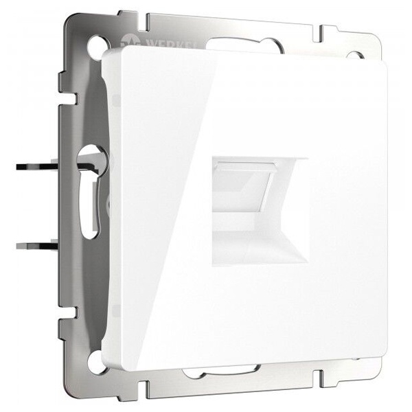 Розетка Ethernet RJ-45 cat. 6A экранированная Werkel белый