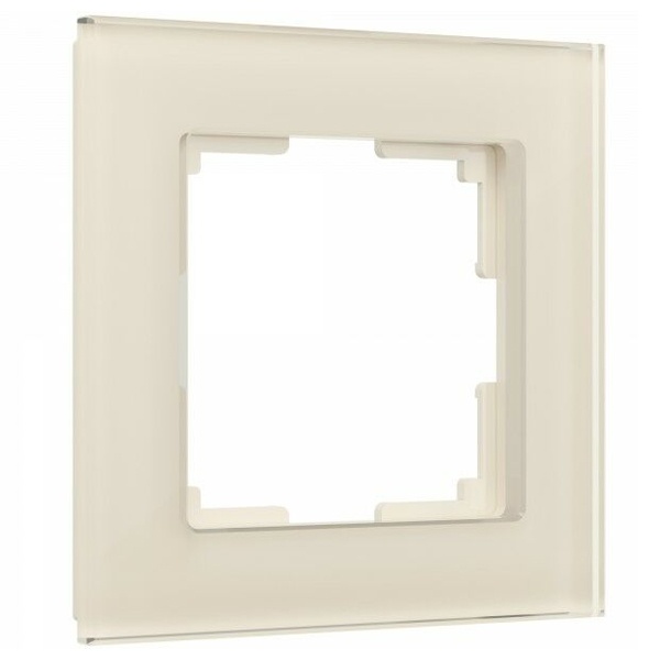 W0011141/ Рамка на 1 пост Werkel Favorit молочный, стекло