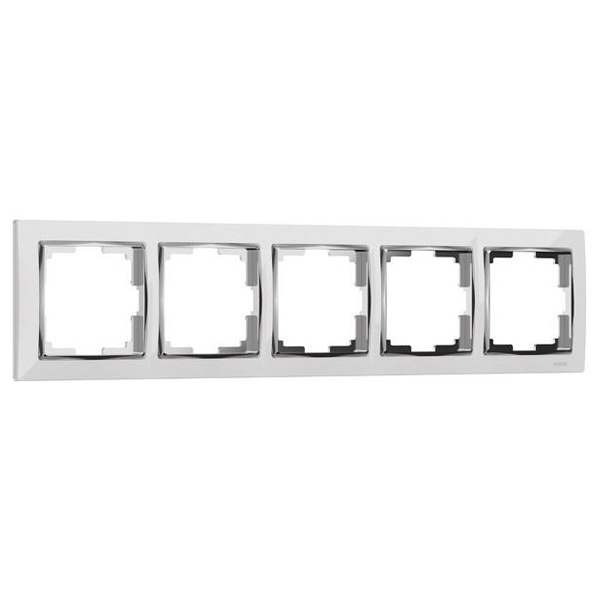 Рамка на 5 постов Werkel Snabb белый/хром