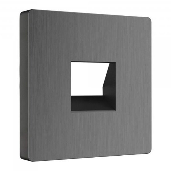 Накладка для телефонной розетки RJ-11 Werkel графит рифленый