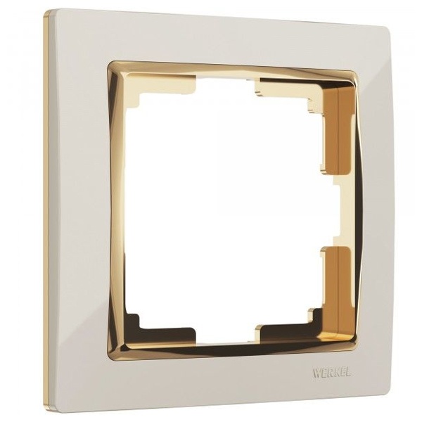 Рамка на 1 пост Werkel Snabb слоновая кость/золото