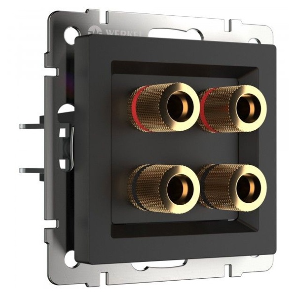 Акустическая розетка Werkel черный матовый