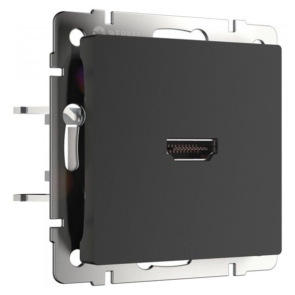 Розетка HDMI Werkel черный матовый
