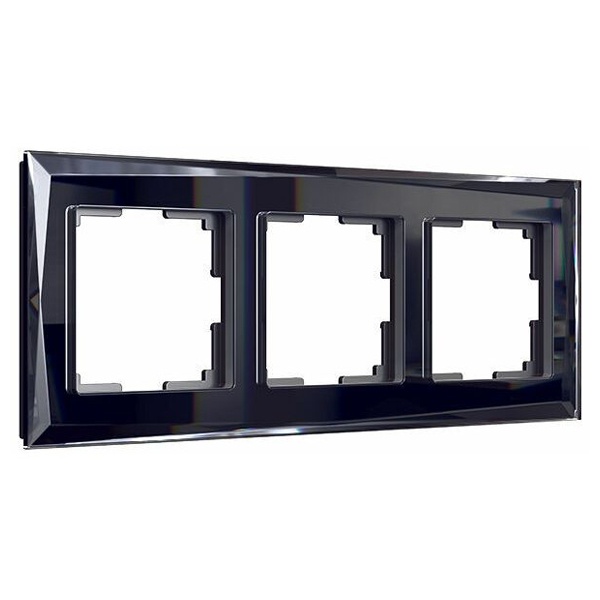 W0031208/ Рамка на 3 поста Werkel Diamant черный