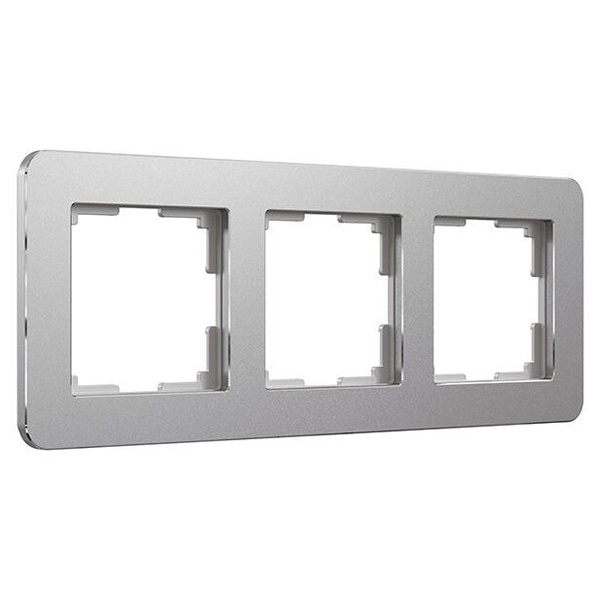 Рамка на 3 поста Werkel Platinum алюминий