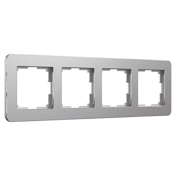 Рамка на 4 поста Werkel Platinum алюминий