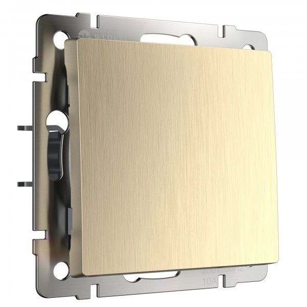 Выключатель одноклавишный Werkel шампань рифленый