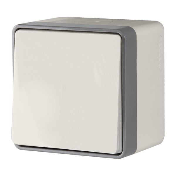 Выключатель накладной одноклавишный влагозащищенный Werkel Gallant слоновая кость (бежевый)