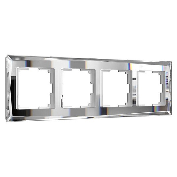 W0041220/ Рамка на 4 поста Werkel Diamant (зеркальный)