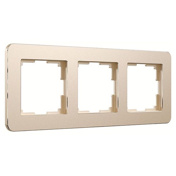 Рамка на 3 поста Werkel Platinum шампань