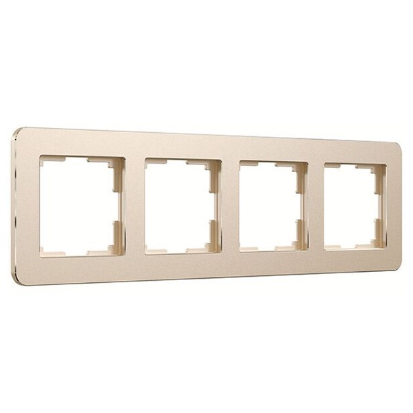 Рамка на 4 поста Werkel Platinum шампань