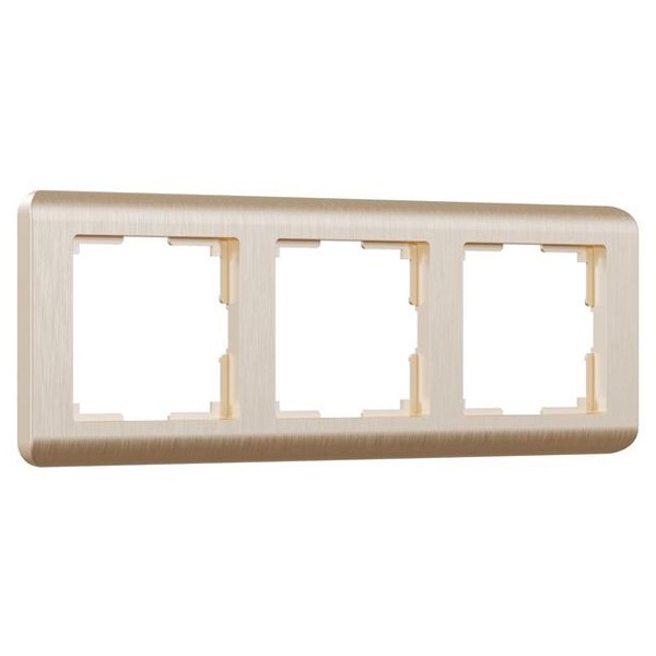 Рамка на 3 поста Werkel Stream шампань