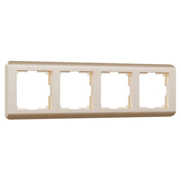 Рамка на 4 поста Werkel Stream шампань