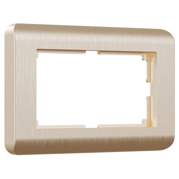 Рамка для двойной розетки Werkel Stream шампань