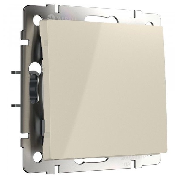 Перекрестный выключатель одноклавишный Werkel слоновая кость (бежевый)
