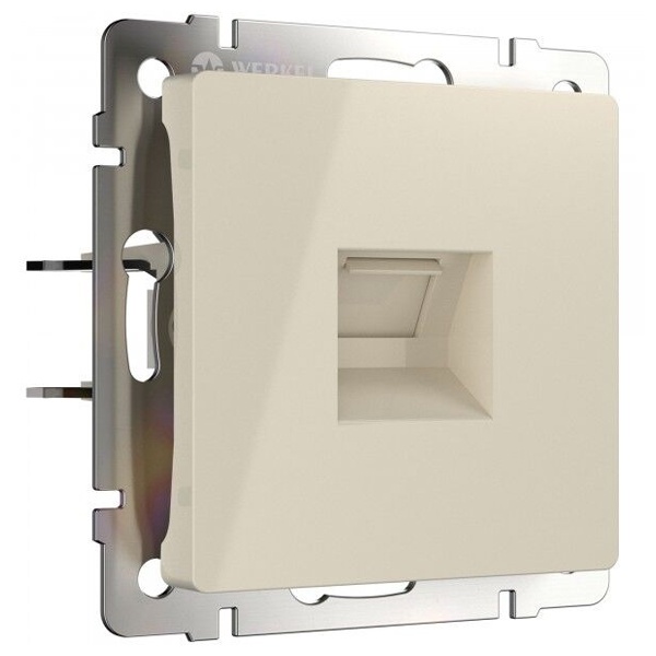 Розетка Ethernet RJ-45 Werkel слоновая кость (бежевый)