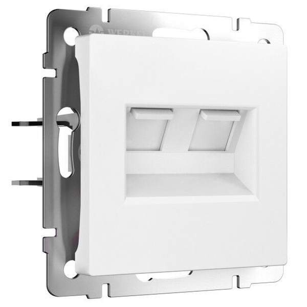 Розетка двойная Ethernet RJ-45 Werkel белый матовый