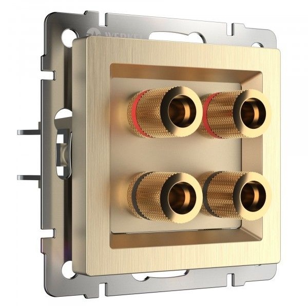 Акустическая розетка Werkel шампань рифленый