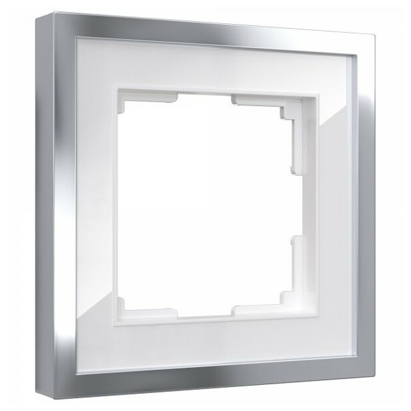 Рамка на 1 пост Werkel Baguette белый/серебро