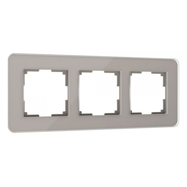 W0032417/ Рамка на 3 поста Werkel Elite дымчатый, стекло