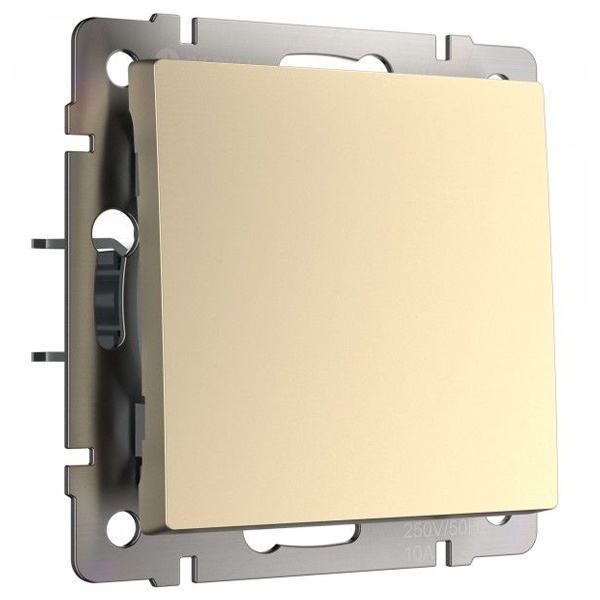 Выключатель одноклавишный Werkel шампань