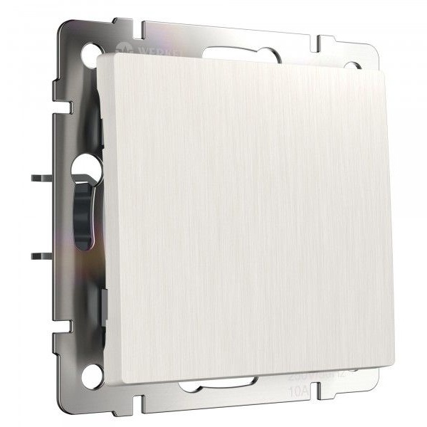 Выключатель одноклавишный Werkel перламутровый рифленый