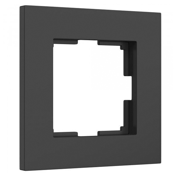 Рамка на 1 пост Werkel Slab черный софт
