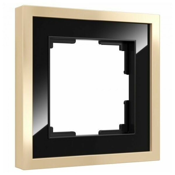 Рамка на 1 пост Werkel Baguette черный/латунь