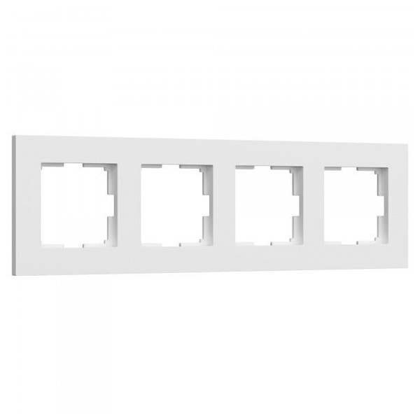 Рамка на 4 поста Werkel Slab белый софт