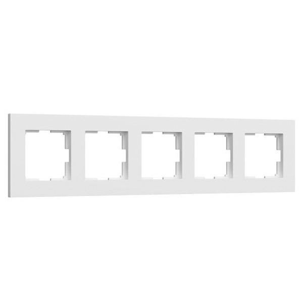 Рамка на 5 постов Werkel Slab белый софт