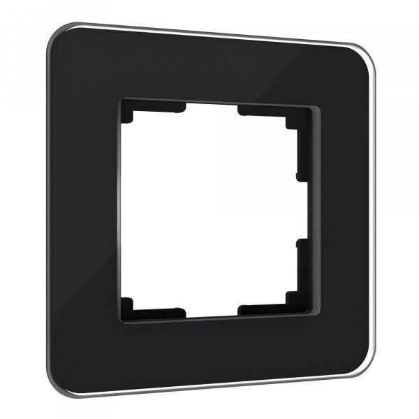 W0012448/ Рамка на 1 пост Werkel Elite черный, стекло