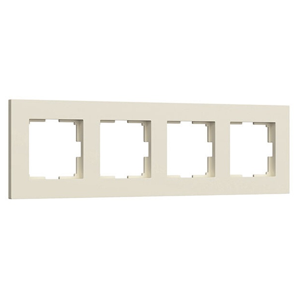 Рамка на 4 поста Werkel Slab айвори софт