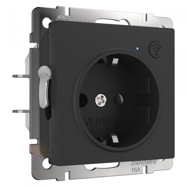 Умная розетка Werkel черный матовый