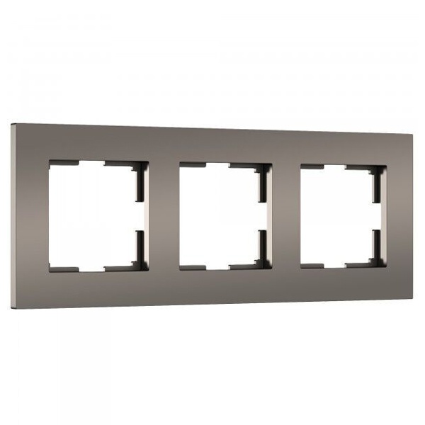 Рамка на 3 поста Werkel Slab бронза софт