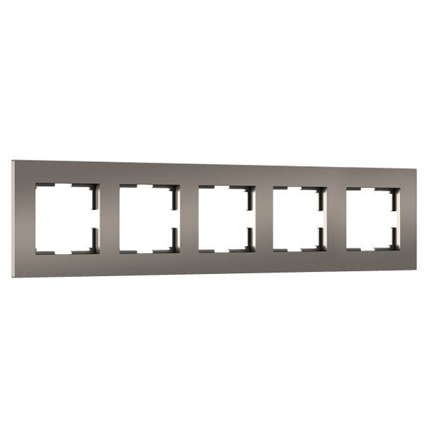 Рамка на 5 постов Werkel Slab бронза софт
