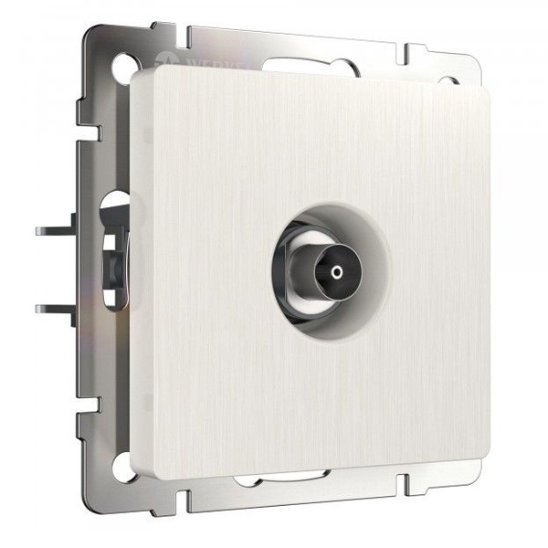 ТВ-розетка оконечная Werkel перламутровый рифленый