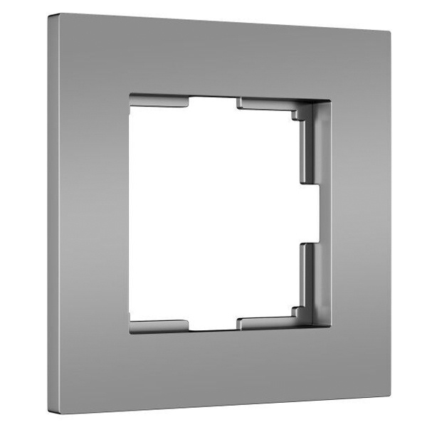 Рамка на 1 пост Werkel Slab серебро софт