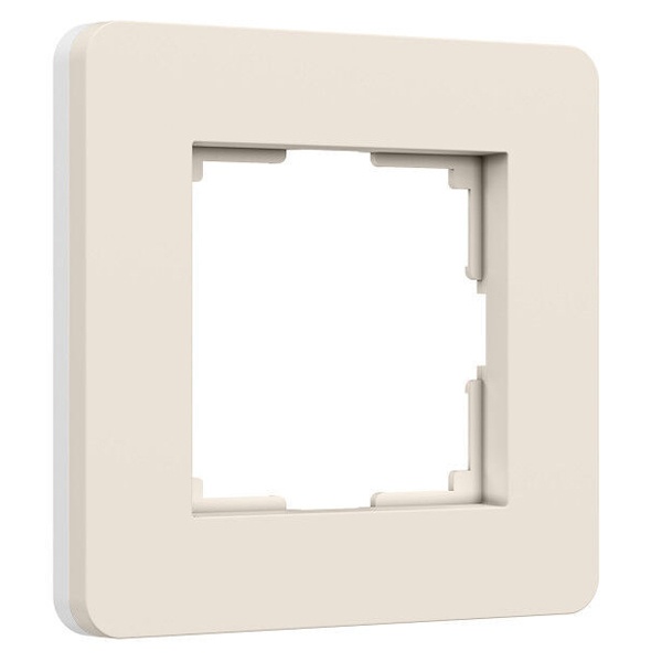 Рамка на 1 пост Werkel Split айвори/белый  soft-touch