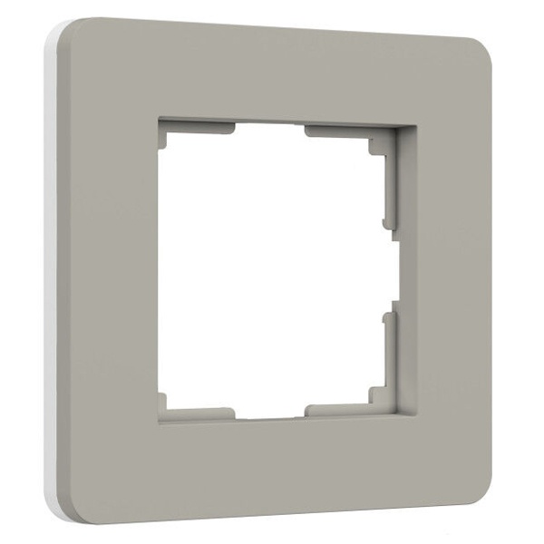 Рамка на 1 пост Werkel Split дымчатый/белый soft-touch