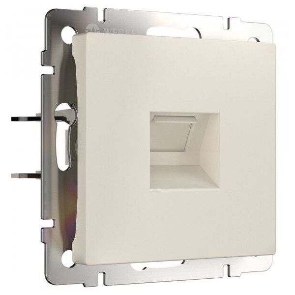 Розетка Ethernet RJ-45 Werkel айвори матовый