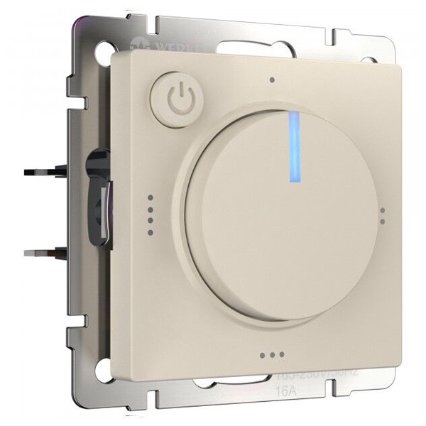 Терморегулятор электромеханический для теплого пола Werkel айвори матовый