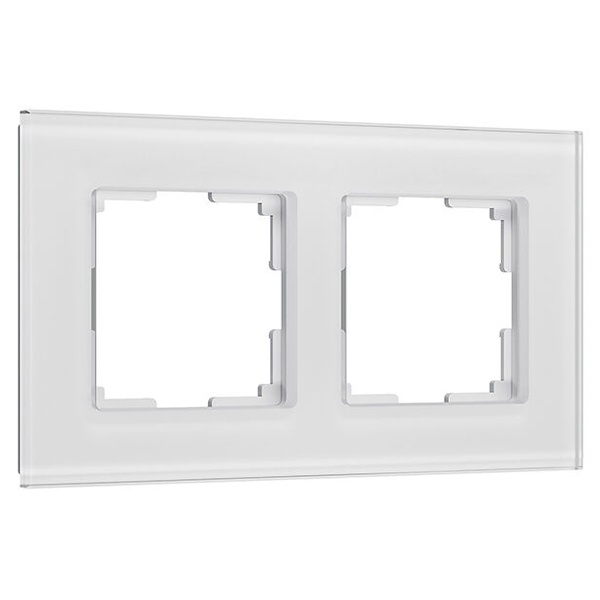W0023101/ Рамка на 2 поста Werkel Senso белый, стекло soft-touch