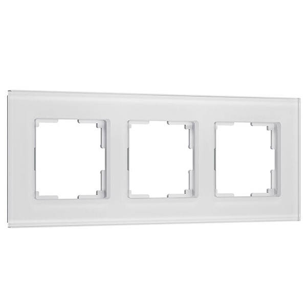 W0033101/ Рамка на 3 поста Werkel Senso белый, стекло soft-touch