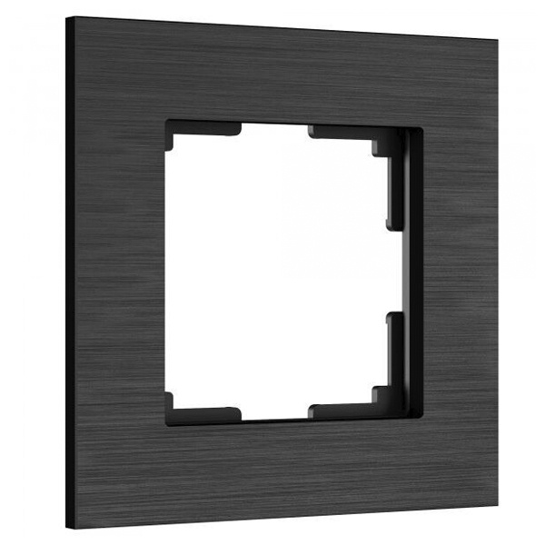 Рамка на 1 пост Werkel AluMax черный алюминий